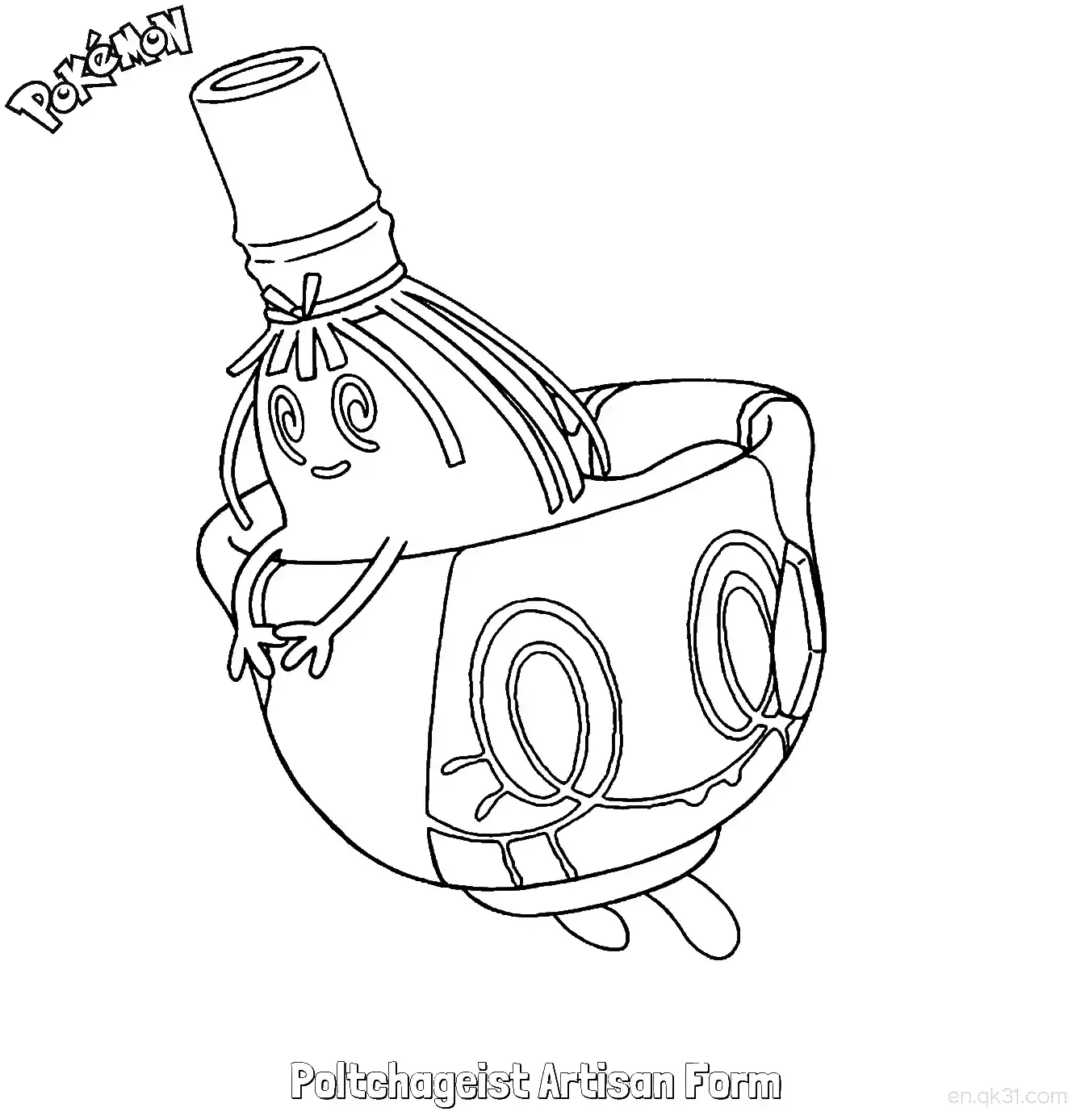 来悲粗茶 杰作的样子简笔画 - 免费可打印宝可梦简笔画简笔画涂色画 – 为儿童和成人提供的免费可打印简笔画涂色画